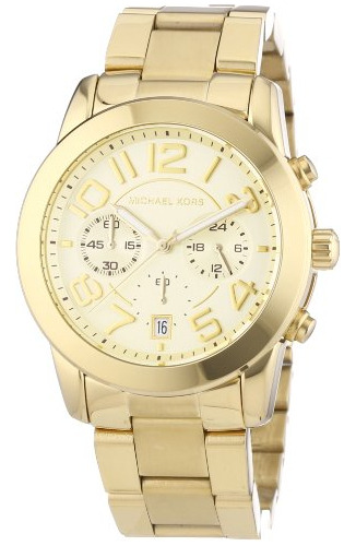 Reloj Cronógrafo Dorado Michael Kors Mk5726 Para Mujer