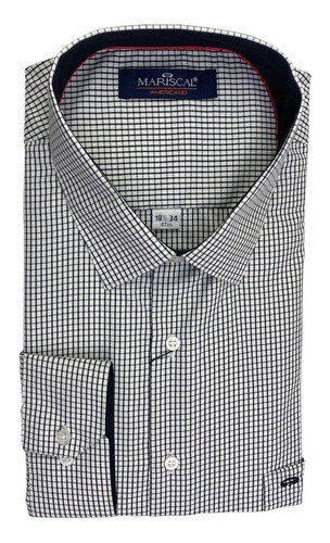 Camisa Vestir M/ L Cuadros Mariscal Tallas Extra 191