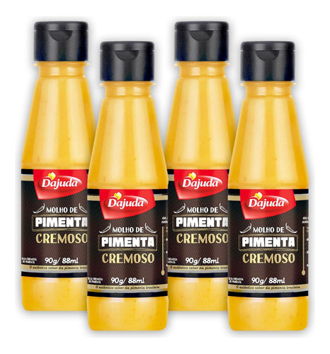 4un Molho De Pimenta Cremoso Dajuda Ardido 90 Ml