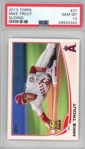 Tarjeta De Béisbol Rc Con Calificación 2013 Topps Mike Trout