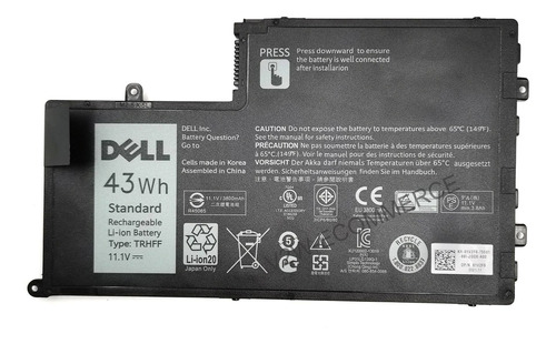 Batería Dell TRHFF de 3800mAh