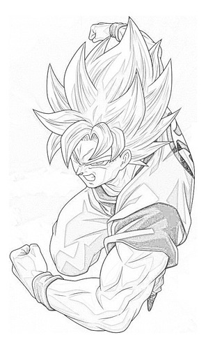 20 Folhas Pra Pintar Colorir Desenho Dragon Ball Com Capa