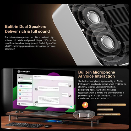 Mini Pc Beelink Ser9 Pro Ryzen Ai 9 Hx370 32gb Ddr5 1tb Ssd