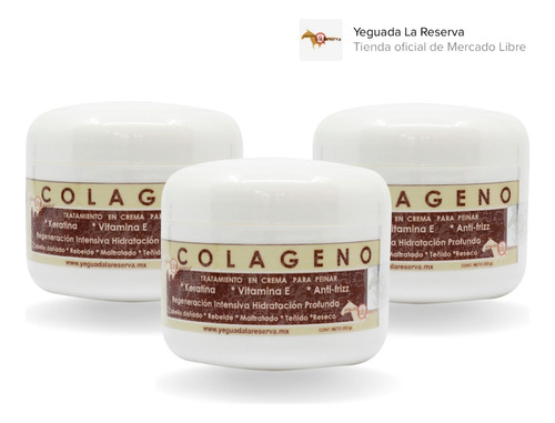 3 Colágeno Para Cabello Yeguada La Reserva Crema Para Peinar