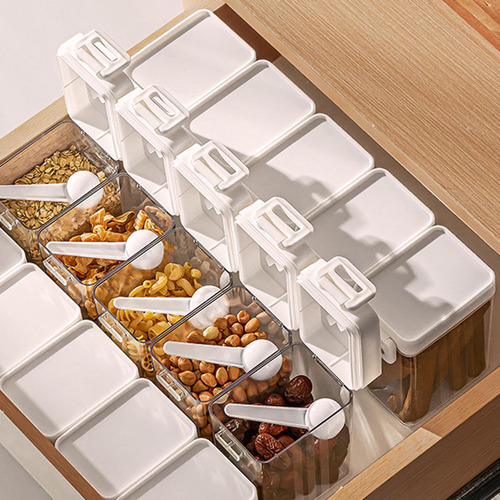 Cubo De Almacenamiento De Arroz Transparente, Reutilizable Y