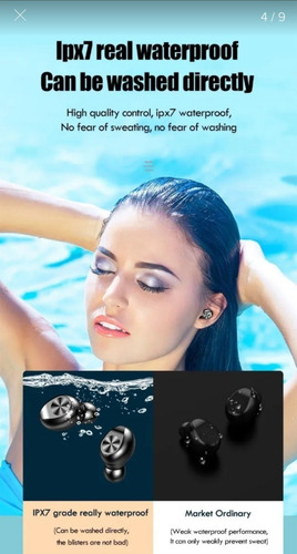 Imagen 8 de 9 de Audifonos Inalámbricos F9-10 Tws Waterproof+power Bank + Mic