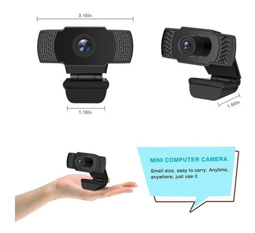 Webcam Usb 1080p Hd Con Micrófono De Computadora