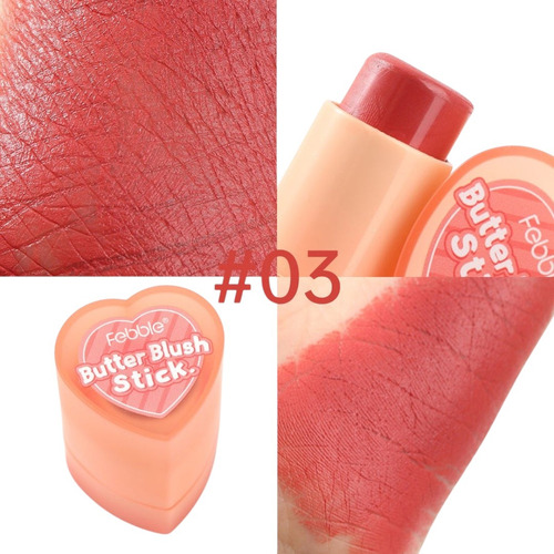 Rubor Butter Blush Stick Febble Larga Duración Maquillaje