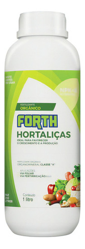 Fertilizante Adubo Orgânico Forth Hortaliças Foliar 1 Litro 