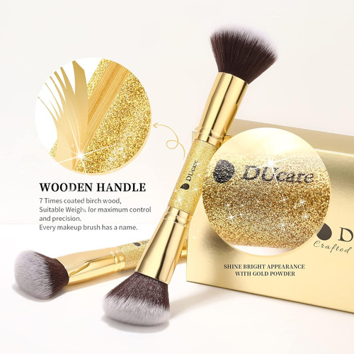 Brochas Para Maquillaje Ducare, Doble Punta, 2 Unidades
