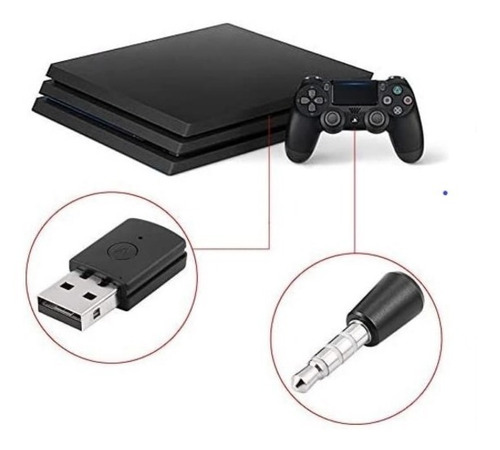 Adaptador Usb Bluetooth Negro 5.1 Ps4 Compatible Ps4 Ps5