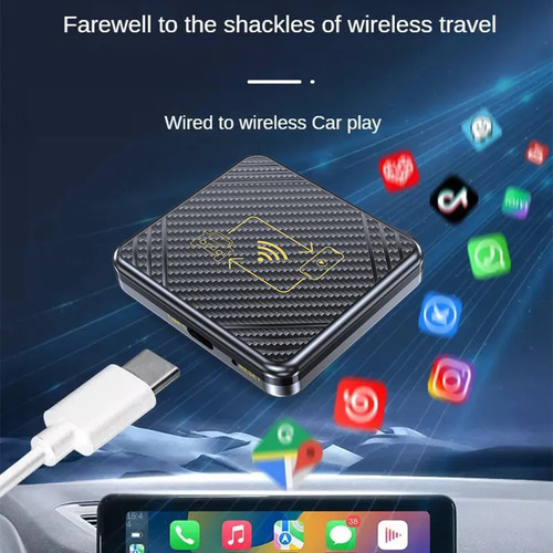 Wireless Carplay Android Auto Smart Ai Box Gold