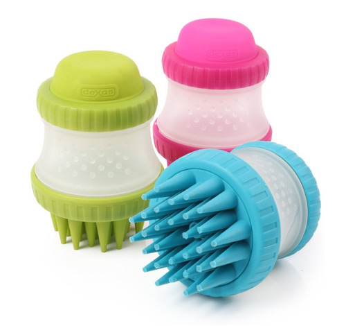 Imagen 2 de 10 de Cepillo De Silicona Porta Shampoo Mascotas - Dexas