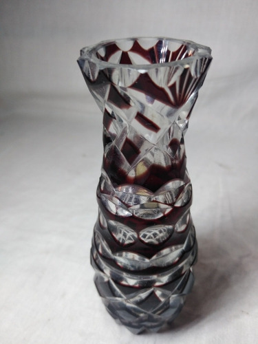 Imagen 3 de 3 de Violetero De Cristal Base Bronce Antiguo