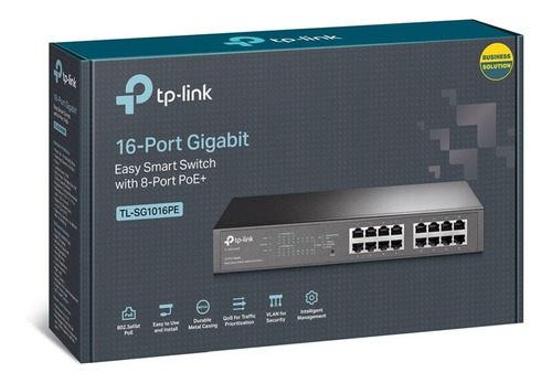 Switch Tp-link 16-port Gigabit 8 Puertos Poe - Tl-sg1016pe