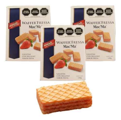 Galletas Wafer Fresa 150 G Mac Ma