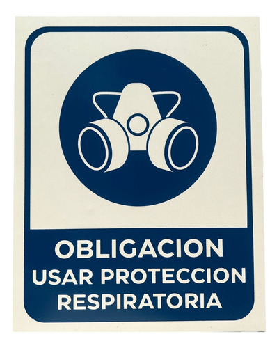 Cartel Obligacion Usar Prot Respiratoria 22x28 Alto Impacto
