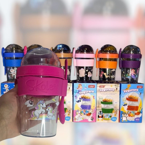Vasos Yogurteros Y Cerealero Para Chicos Con Diseños Unicórnio