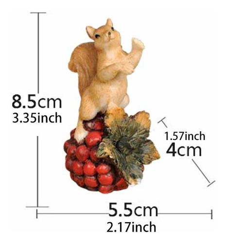 Figura De Ardilla De Resina Con Forma De Ardilla De Jardín C