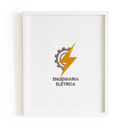 Quadro A4 Bordado Engenharia Elétrica