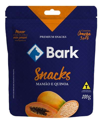 Bifinho Snack Natural Premium Mamão E Quinoa Bark 200g