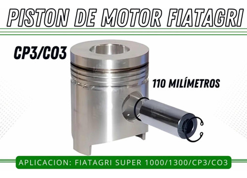 Piston De Motor Tractor Fiatagri Cosechadora Co3 Cp3 110mm