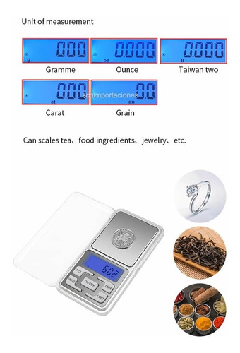 Balanza Portátil Gramera - Cocina - Joyas De Alta Precisión