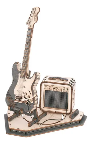comprar Rokr Rompecabezas 3d Guitarra Modelo Madera Mmg
