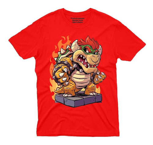 Polo Bowser Mario Bros En Algodon 100% 