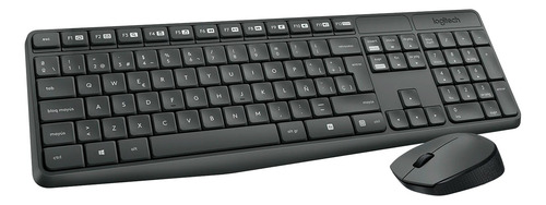 Kit Teclado Y Mouse Logitech Inalámbrico Mk235 Negro
