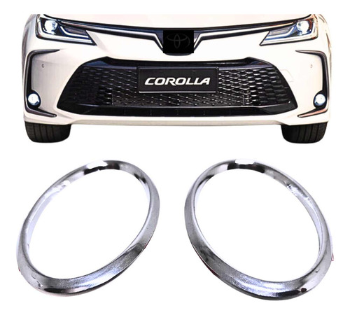 Aros Cromado Aplique Do Farol Milha Corolla G12 2020 2023