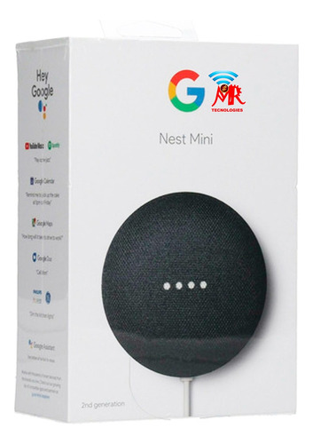 Nest Mini Google 2 Generacion  Gris Parlante Asistente Home 