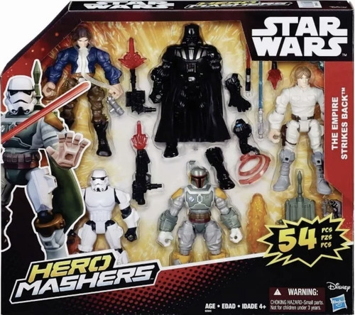 Star Wars Hero Mashers 5 Figuras Set 54 Pzas (Usado)