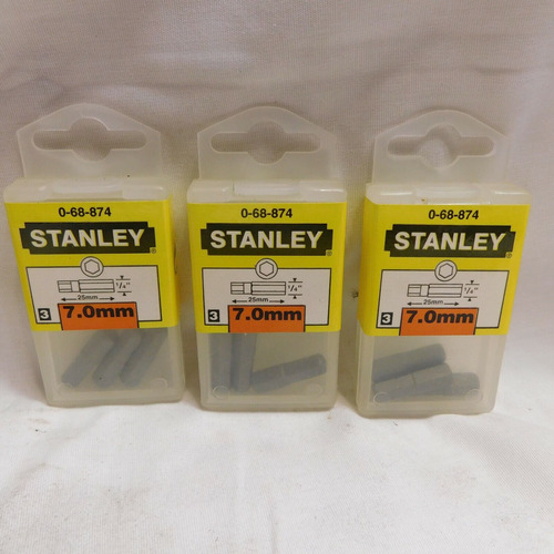 Stanley 7.0mm Hex Bit 0-68-874 (3 Pkgs Of 3) Ddc