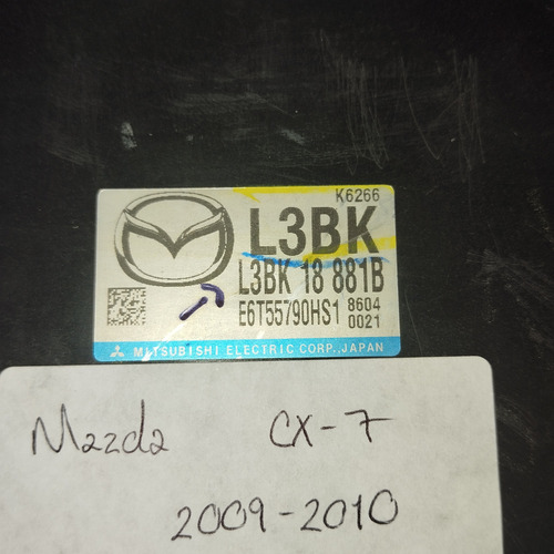 Computadora Mazda Cx7 Motor 2.3 Turbo ,2009, 2010 (Usado)