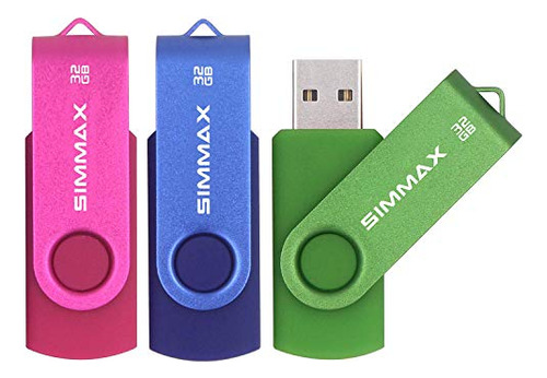Memory Stick Simmax, 32 Gb, Unidades Flash Usb 2.0, Giratori