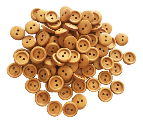 100 Piezas De Botones De Mixtos Color 13 Mm 15 Mm 2 Agujeros