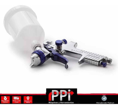 Imagen 4 de 6 de Pistola Pintar Soplete Gravedad Hvlp Bremen + Acople Rapido