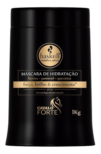 Imagem 1 de 3 de Mascara Cavalo Forte 1 Kg Haskell Hidratação De Cabelos