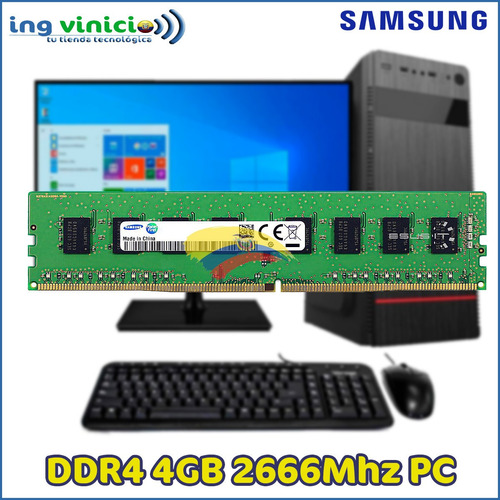 Imagen 2 de 5 de Memoria Ram Samsung 4gb Ddr4 Pc4-21300 2666mhz Para Pc Nuevo