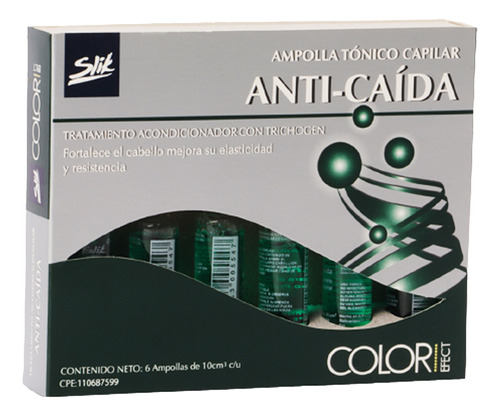 Ampolla Tónico Capilar Anti Caída 10cc 25unds Slik