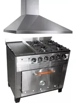 Comprar Cocina Industrial Eg Acero 4hornallas Plancha + Camapana.