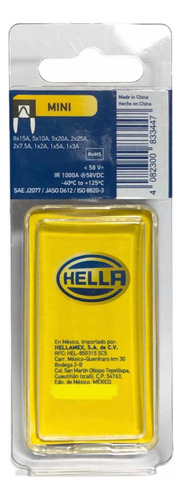 Set 25x Mini Lp Fusible Hella Automotriz 12v Amperaje Mixto