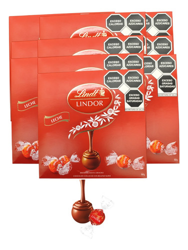 Chocolate Lindor Lindt 7 Caja 168g C/u Suizo Relleno Suave