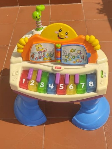 Imagen 5 de 5 de Piano Musical Fisher Price Usado Buen Estado Incluye Batería