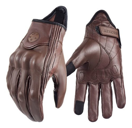 Guantes Moto Custom Cafe Racer Vintage Cuero