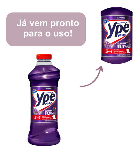 Desinfetante Pinho Lavanda 1 Litro Ypê