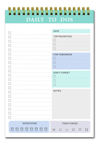 Bloc De Notas De Tareas Diarias, Bloc De Notas Con Listas Y