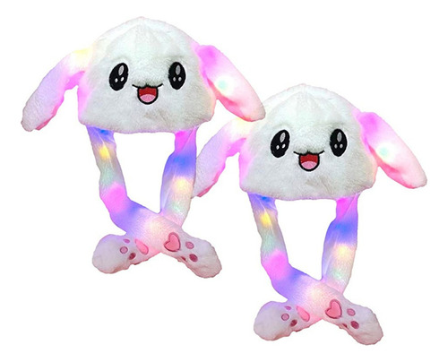 Sombrero Kawaii Mueve Las Orejas Con Luz Led Para Niños/adul