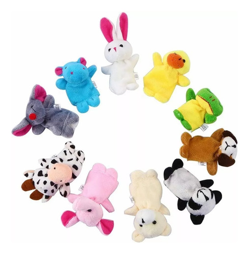 Marionetas Educativas De Animales Y Familia, 16 Piezas